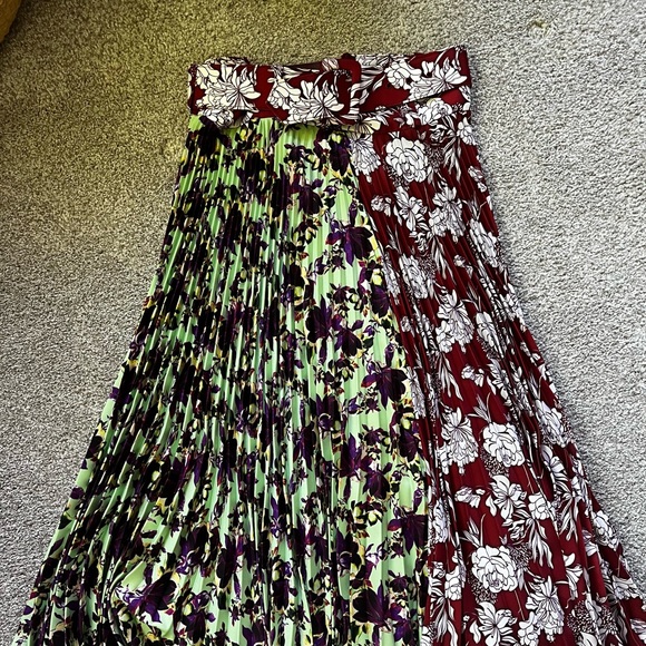 anthropologie delfi collective carlyn pleated midi skirt xs nwt - Picture 2 of 7